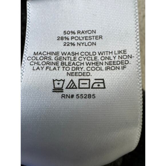 Express S charcoal ribbed asymmetric hem knitted sweater. - Picture 10 of 10